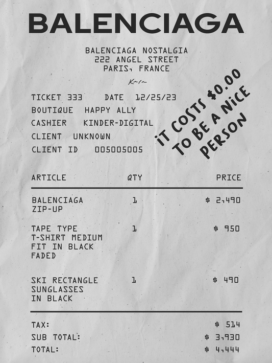 Balenciaga Receipt